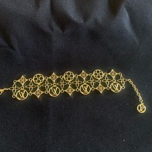Louis Vuitton Gold Monogram Link Bracelet